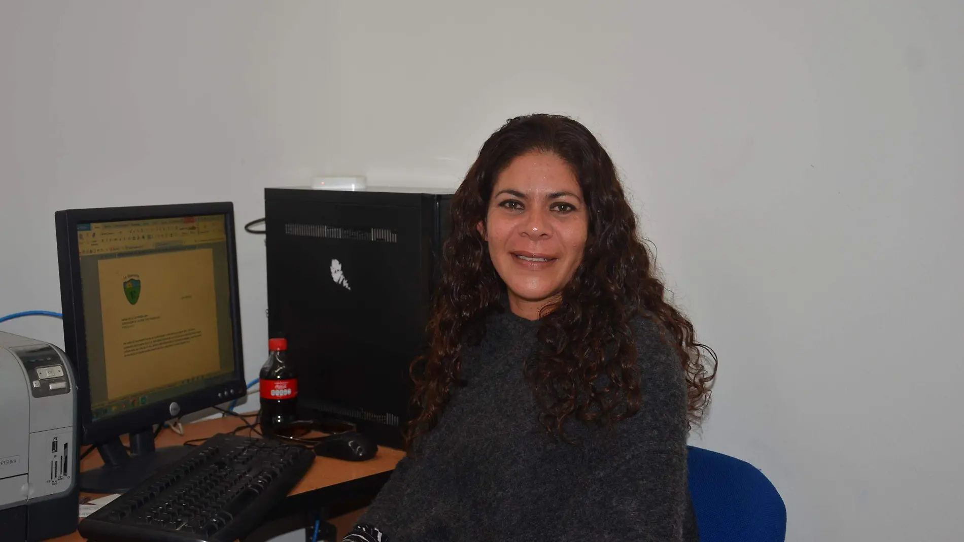 Elizabeth Chávez Cañas, coordinadora de la Bolsa de Trabajo y Becas en Pedro Escobedo. Foto Luis Luévanos